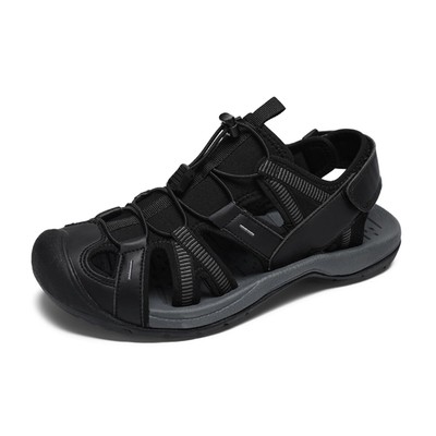 EZEREELL Closed Toe Hiking Sandals for Men, Athletic Barefoot Leather Sandals...