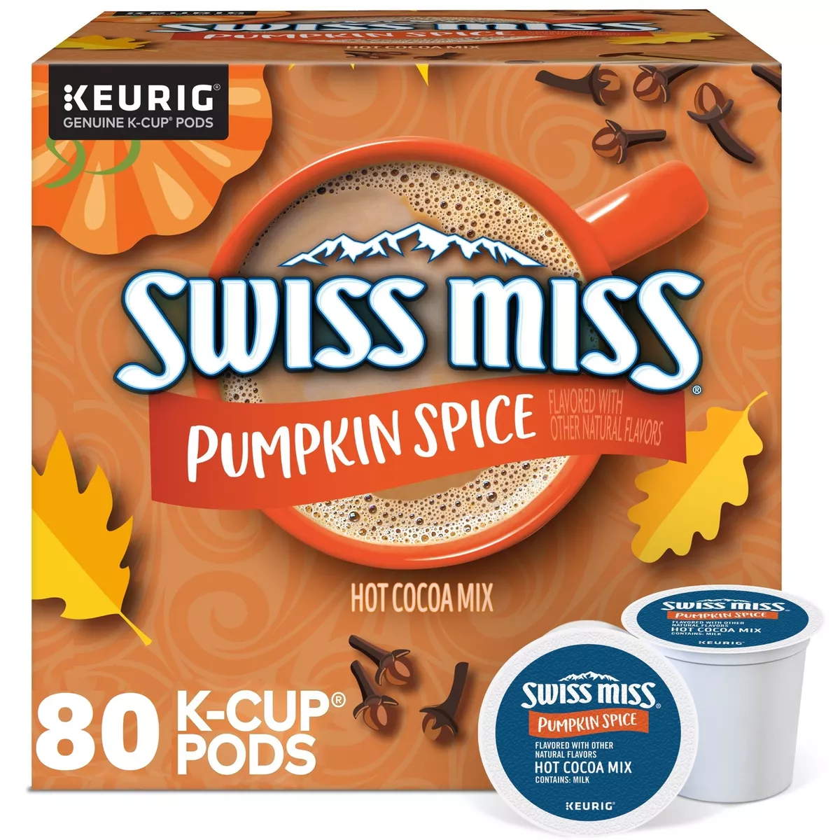 Swiss Miss Pumpkin Spice Hot Cocoa, K-Cups, 80 count