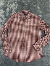 Wrangler Mens Checkered Button-Up Long Sleeve Shirt Size L Pearl Snap