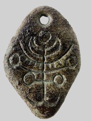 300 BC Ancient Carved Engraved Gemstone Pendant Medallion Wearable Amulet Unisex