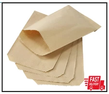 100 Pcs 3x5 Inch Brown Kraft Paper Treat Bags Flat Favor Bags for Small Gift