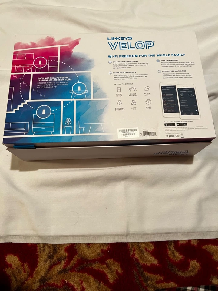 Linksys Velop Intelligent Mesh Tri-Band Wi-Fi System, 3-Pack - White (AC6600) - Image 2 of 4