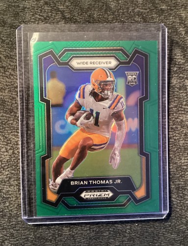 #118 Brian Thomas Jr RC LSU Tigers 2024 Panini Draft Picks GREEN PRIZM Parallel