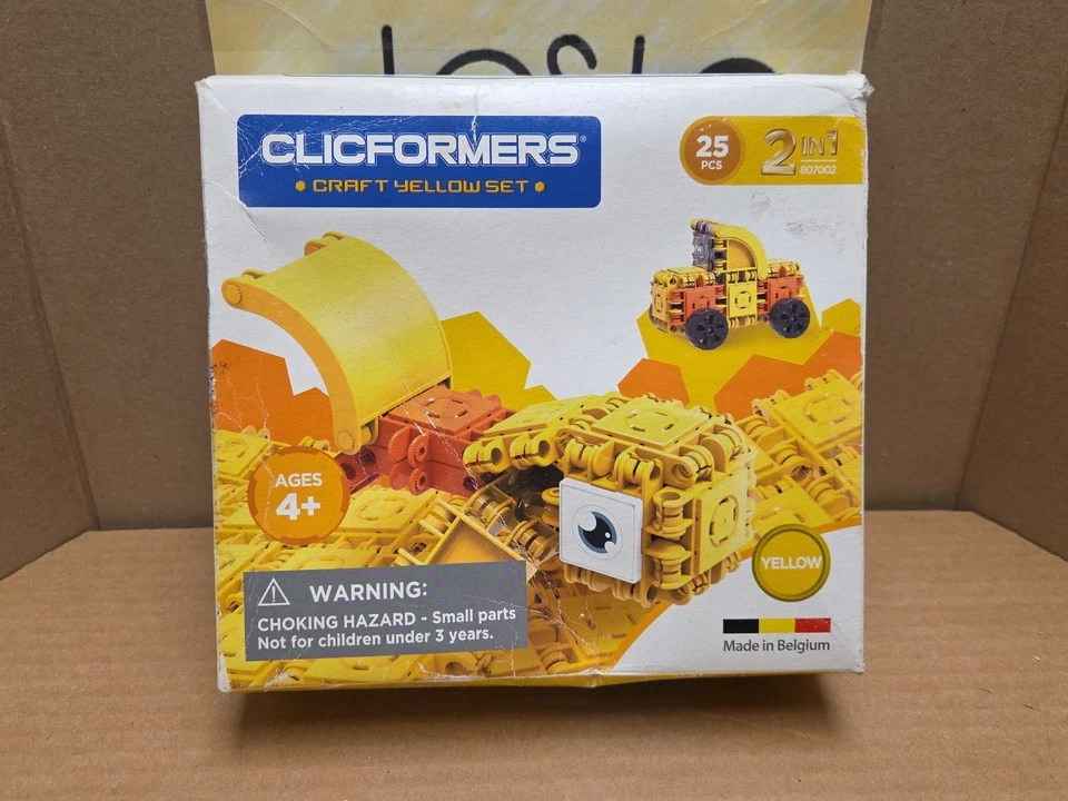 Clics Clicformers Craft желтый 25 предметов 2 в 1 набор 807002 новый / запечатанный - Изображение 2 из 4