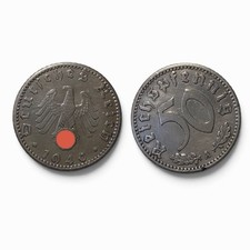 3. Deutsches Reich 50. Reichspfennig 1940 A, Reichsadler+HK, Aluminium, Sch&ouml;n