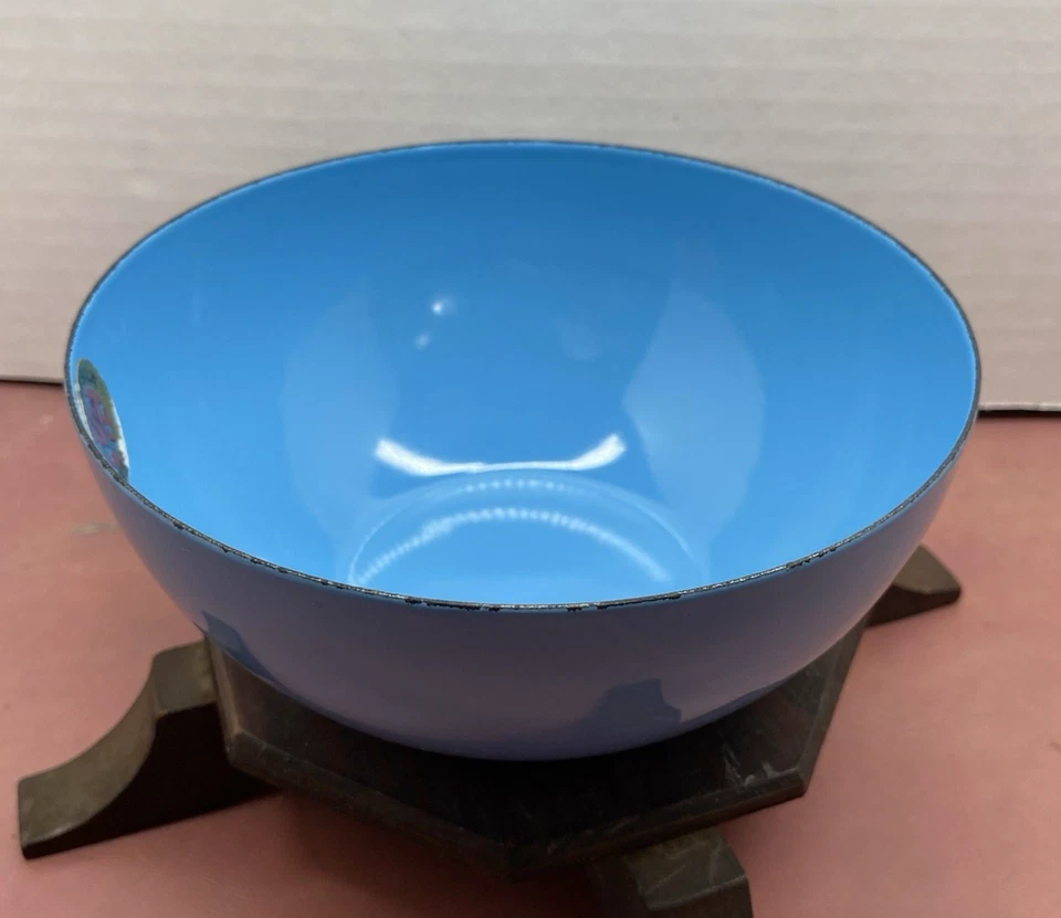 Vtg Enamelware Bowl by Kaj Franck Wartsila Finland Scandinavian Modern Design - Image 4 of 4
