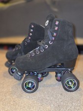 worn 3x VNLA Luna Eclipse Indoor Roller Skates Oil Slick Edition SIZE 6 M 7 W