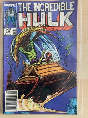 The Incredible HULK, Marvel, US, Nr 331 von 1987, Z 3 - Kugelschreiber auf Cover