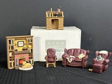 NEW In Box Avon Victorian Memories Miniature Living Room Set 5 Pieces