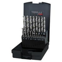 Terrax by Ruko 5X Spiralbohrer-Satz DIN 338 Typ N, HSS-G - 19 Tlg. (Kassette Kun