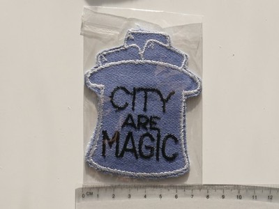 Vintage Manchester City City Are Magic bestickt Fußball Abzeichen Aufnäher