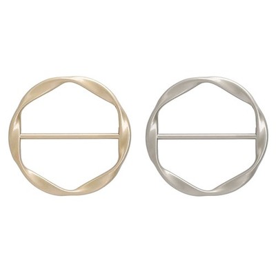 T-Shirt Tie Ring Scarf Ring Clip Metal Round Brooch Pins Circle Pin For Scarve