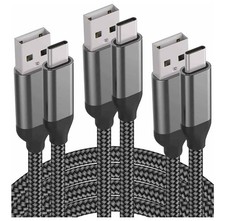 USB a to USB C Cable 5-Pack Fast Charging Type C Charger Cord
