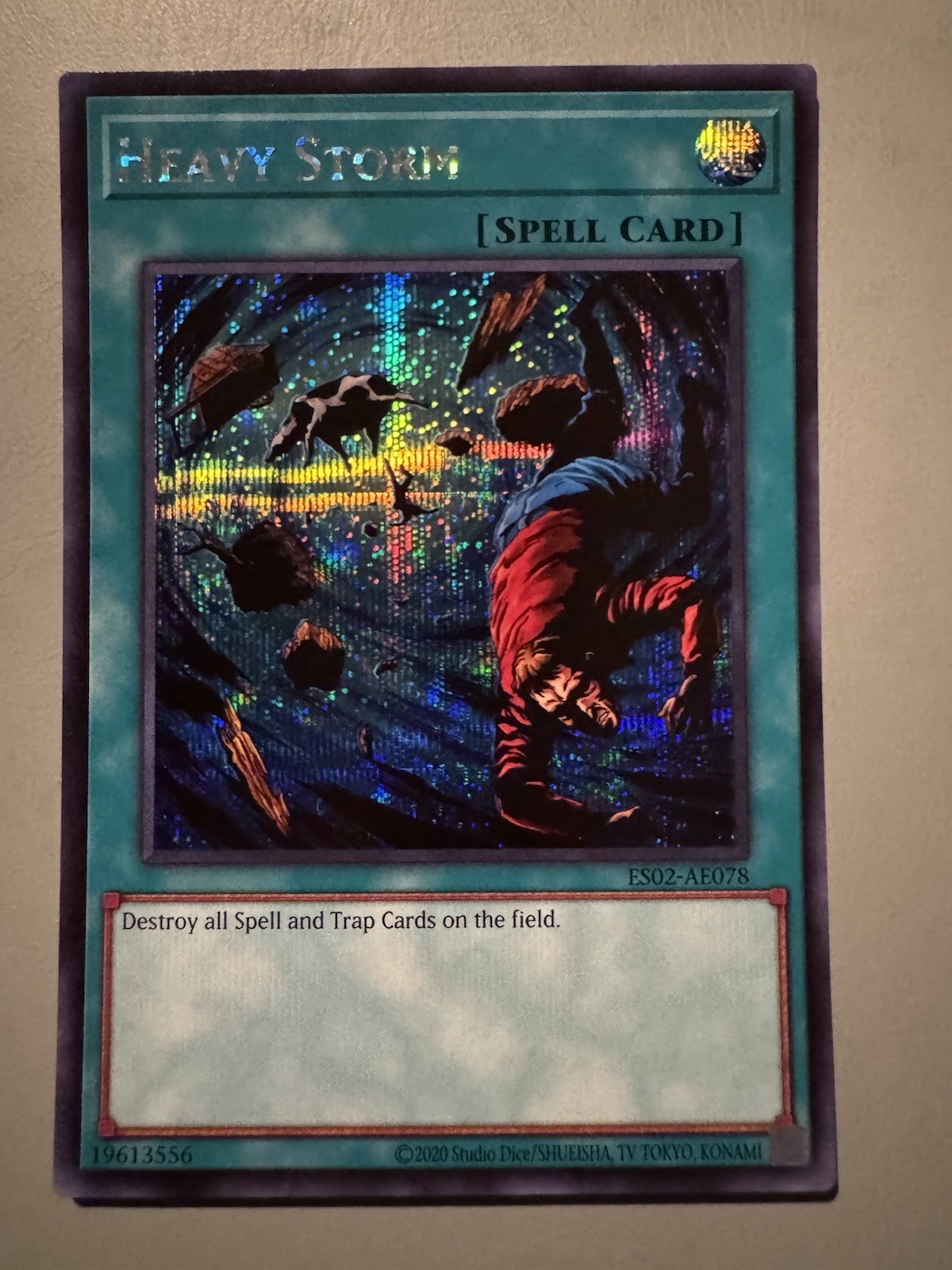 YUGIOH HEAVY STORM (SPELL) ASIA ENGLISH EDITION ES02-AE078 SECRET RARE