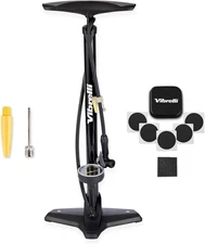 Bike Floor Pump with Gauge - High Pressure 160 PSI - Presta Valve Bike Pump Auto