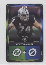 2024 Uno Elite Green & Blue Foil Kolton Miller #120 0i5i