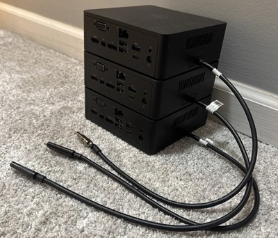 Lot of 3 DELL TB16 THUNDERBOLT 3 USB-C DOCKING STATIONS