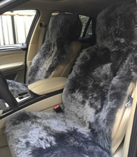 2 Genuine New Zealand Sheepskin Car Seat Covers Lambskin Seat Pad Cushion 4 Col