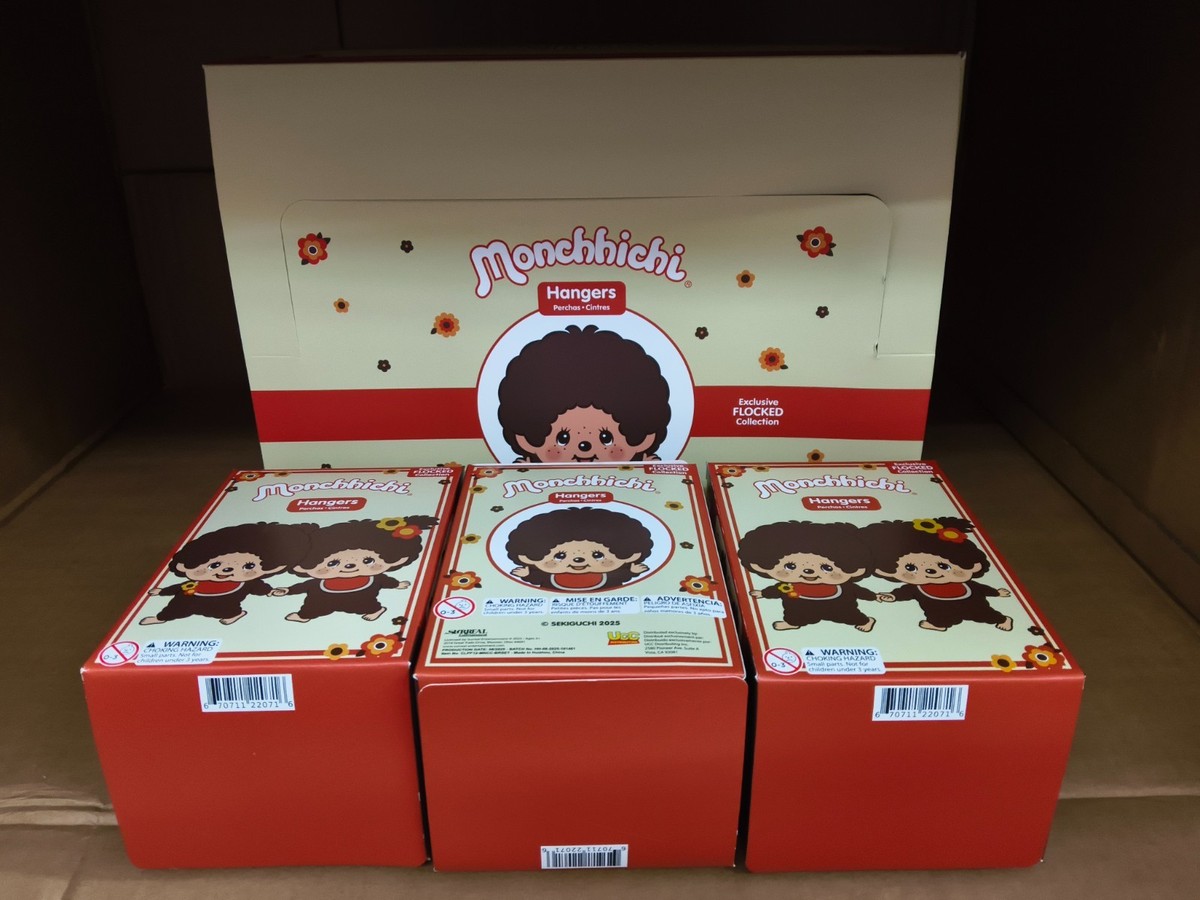 Case Of 9 Pcs Original Monchhichi Exclusive Flocked Collection