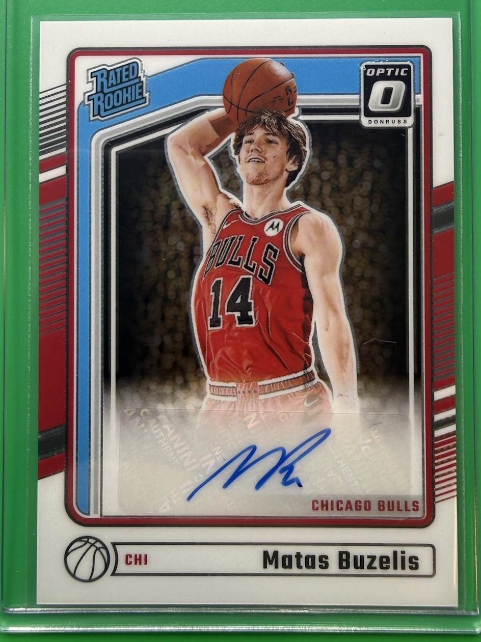 2024-25 Donruss Optic Matas Buzelis Rated Rookie RC Auto #306 Bulls
