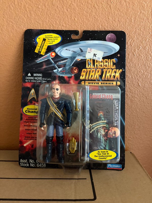 Star Trek General Chang Figure 1994 Playmates Sealed w Card Classic Movie Series