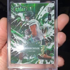 2025 Wild Card Splat Breakers Mason Taylor Green /5 Rookie #SBGRE04-MT. rookie card picture