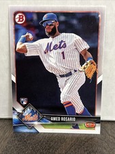 2018 Bowman Amed Rosario Rookie RC Baseball Card . rookie card picture