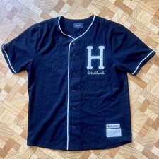 HUF Large Swing Kings Baseball Jersey Black Button Up Men's Shirt 86 Hachiroku