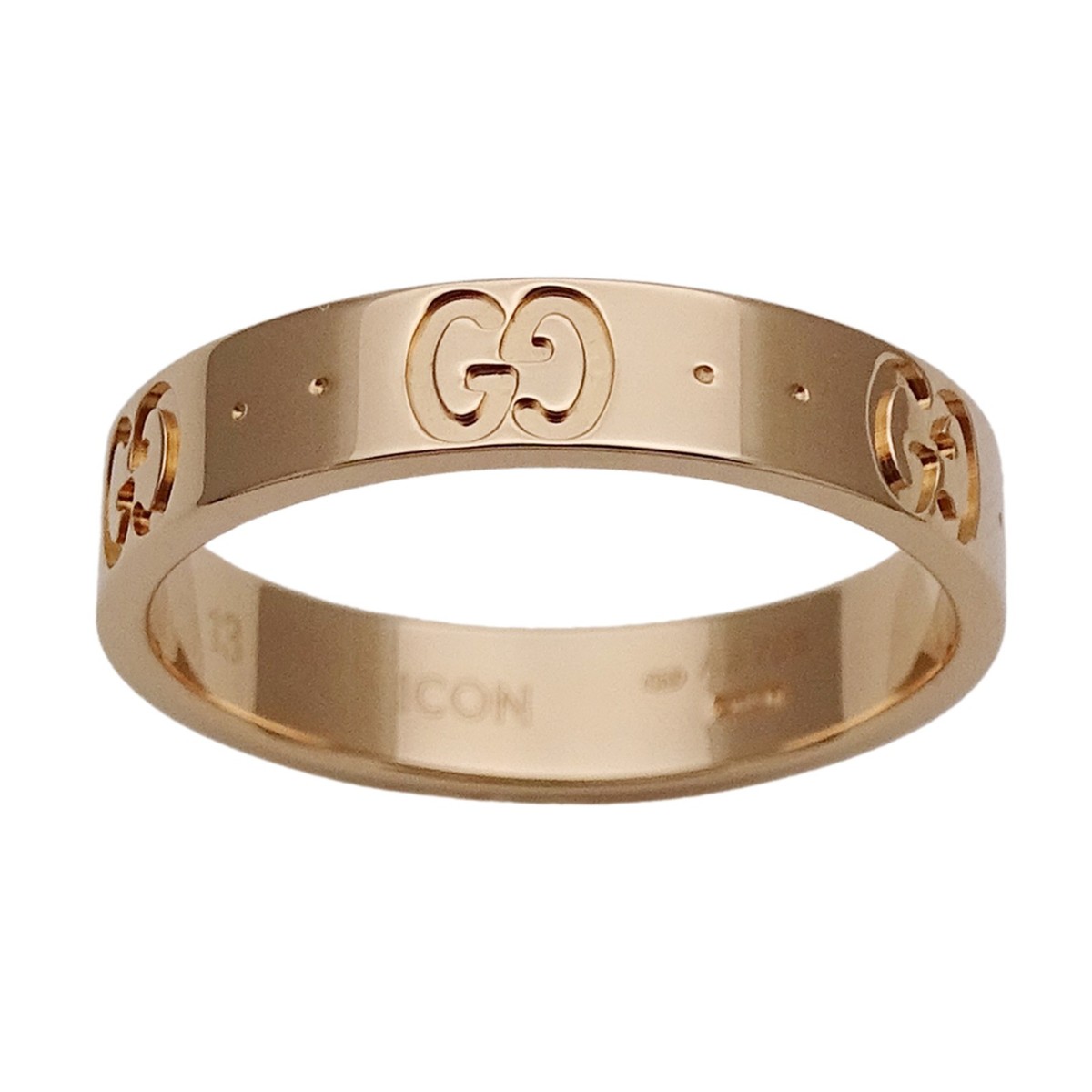 【値下げ不可】【箱付き】GUCCI グッチ　ファッションジュエリー　リング Gucci ring for women and men, brand name ring, 750PG Icon Slim Pin