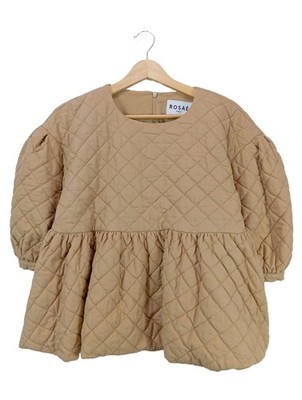 ROSAE PARIS Kurzarm-Bluse Damen Bluse Gr. DE 36 creme Casual-Look