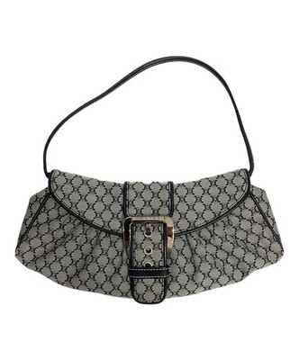 CELINE Shoulder Bag Macadam Gray Vintage From Japan