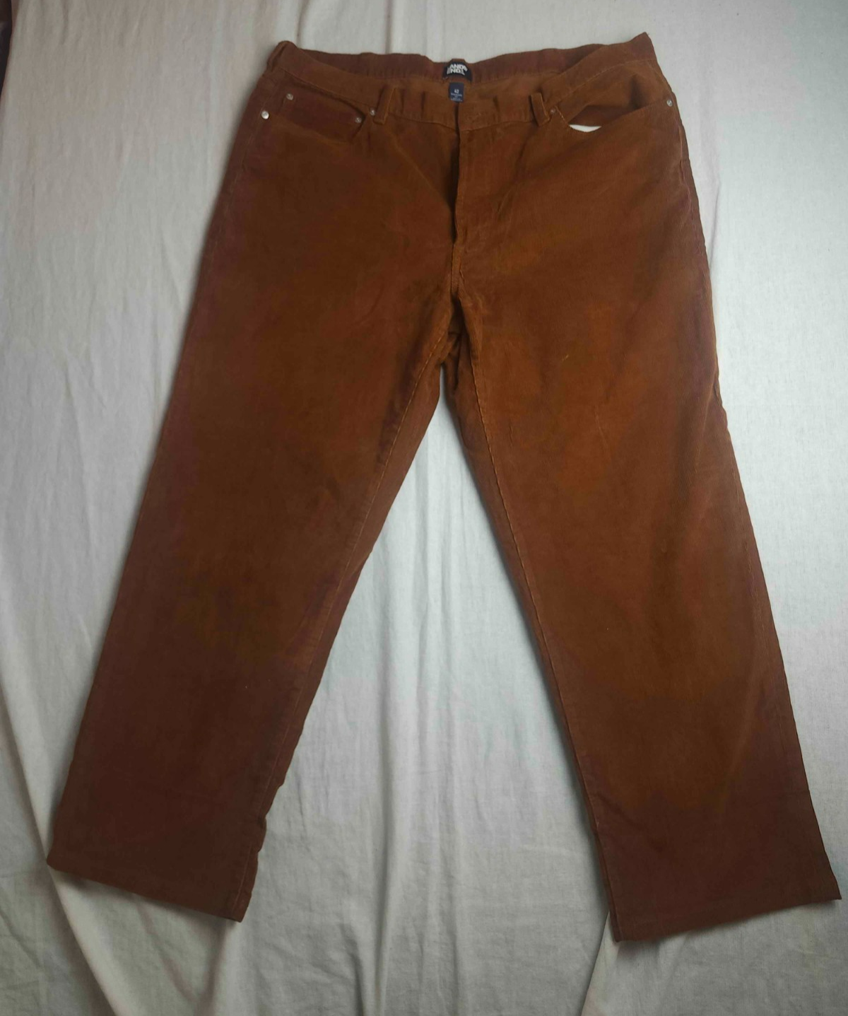 Lands End Traditional Fit Corduroy Pants Mens Size 38 Brown Straight Leg Preppy