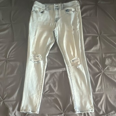 Arizona Jeans Advance Flex 360° Skinny Light Blue Stretch Distressed Denim Jeans