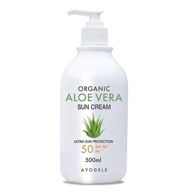 Ayodele Natural Aloe Vera Sun Cream SPF50+ PA+++, 500ml New/Sealed