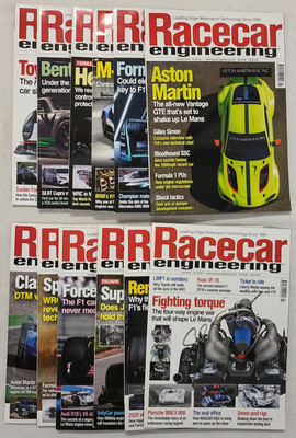 Racecar Engineering Magazine 2018 Full Year Lot Set Of 12 Very Good Condition