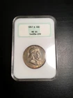 New Listing1957 D SILVER Franklin Half Dollar NGC MS 64 OLD FATTY HOLDER TONED.