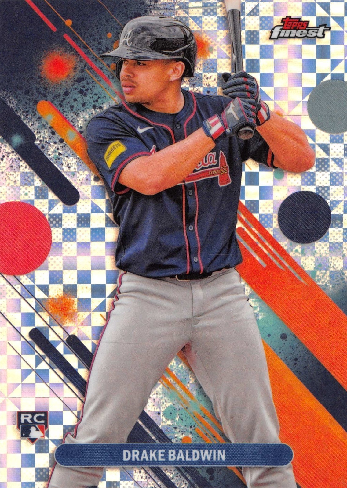 Drake Baldwin 2025 Topps Finest X-Fractors Braves Common Chrome #21