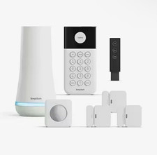 SimpliSafe Home Security System 7-Piece Wi-Fi Wireless Kit White Battery