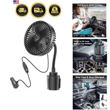 12v Car Fan Portable Vehicle Cooling Fan For Front Seat 360 Rotation 12v Car Fan Portable Vehicle Cooling Fan For Front Seat 360 Rotation