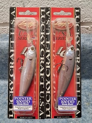 2 OG LUCKY CRAFT Pointer 100DD 5/8oz  100mm Luckycraft Suspending Jerkbait Rare!