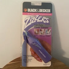 Black & Decker Zizzers Light Duty Battery Power Scissors Purple New NIP Vintage