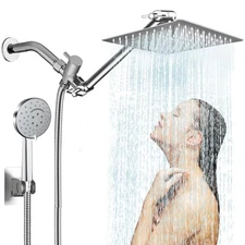 10 Inch Rain Shower Head Combo with Handheld, 6 Spray Modes, High Pressure