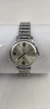 Caravelle 11DPD N2 Vintage Mechanical Mens Watch Silver Tone Flexible Strap Runs