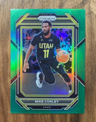Mike Conley 2022-23 Panini Prizm #45 Green Prizm Jazz