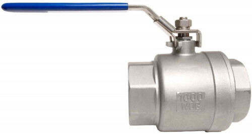 2-1/2" NPT Thread 2-Piece Full Port Ball Valve 304 Stainless Steel  SS 1000 WOG - Picture 1 of 3
