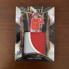 Mickey Moniak 2021 Panini Select Cracked Ice Tri Color Patch Rookie RC Card #/25