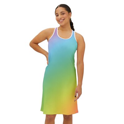 Rainbow Gradient Women's Racerback Dress, Pretty Summer Dress, Festival  Wear | eBay