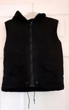 Sleeveless Women Vest Black Hood Jacket  Was £30.00