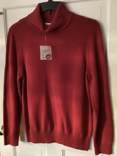 Women’s Red Pullover Turtle Neck Long Sleeve Sweater Large NWT