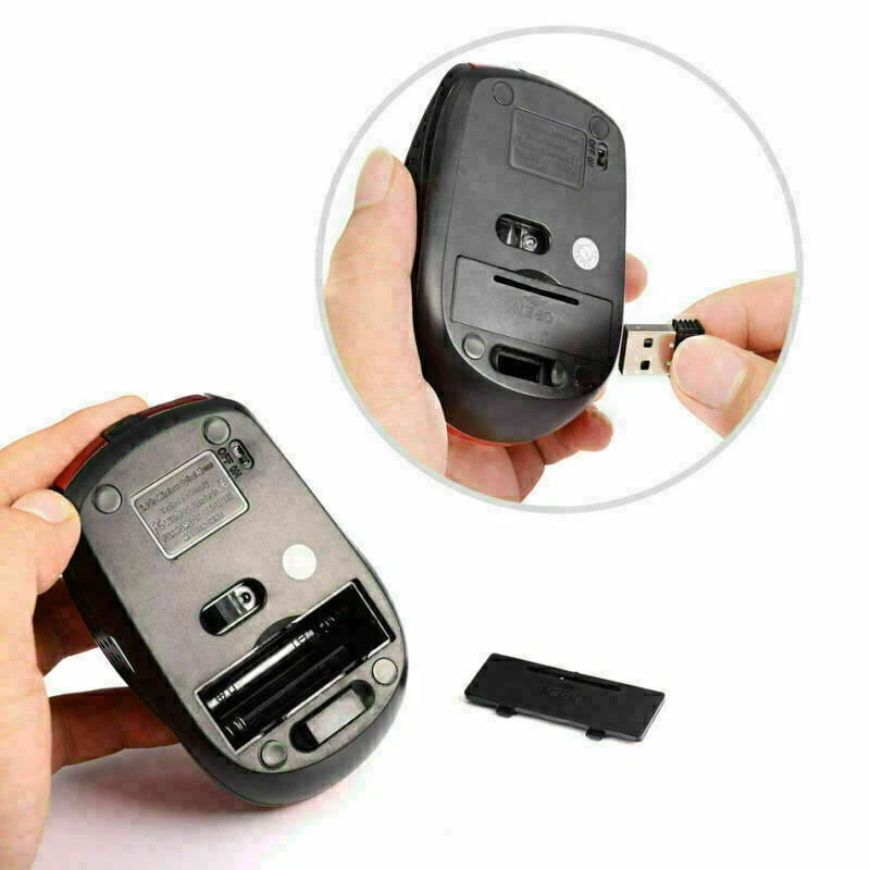 2.4GHz Wireless Optical Mouse Mice & USB Receiver For PC Laptop Computer Monitor - Image 3 of 4